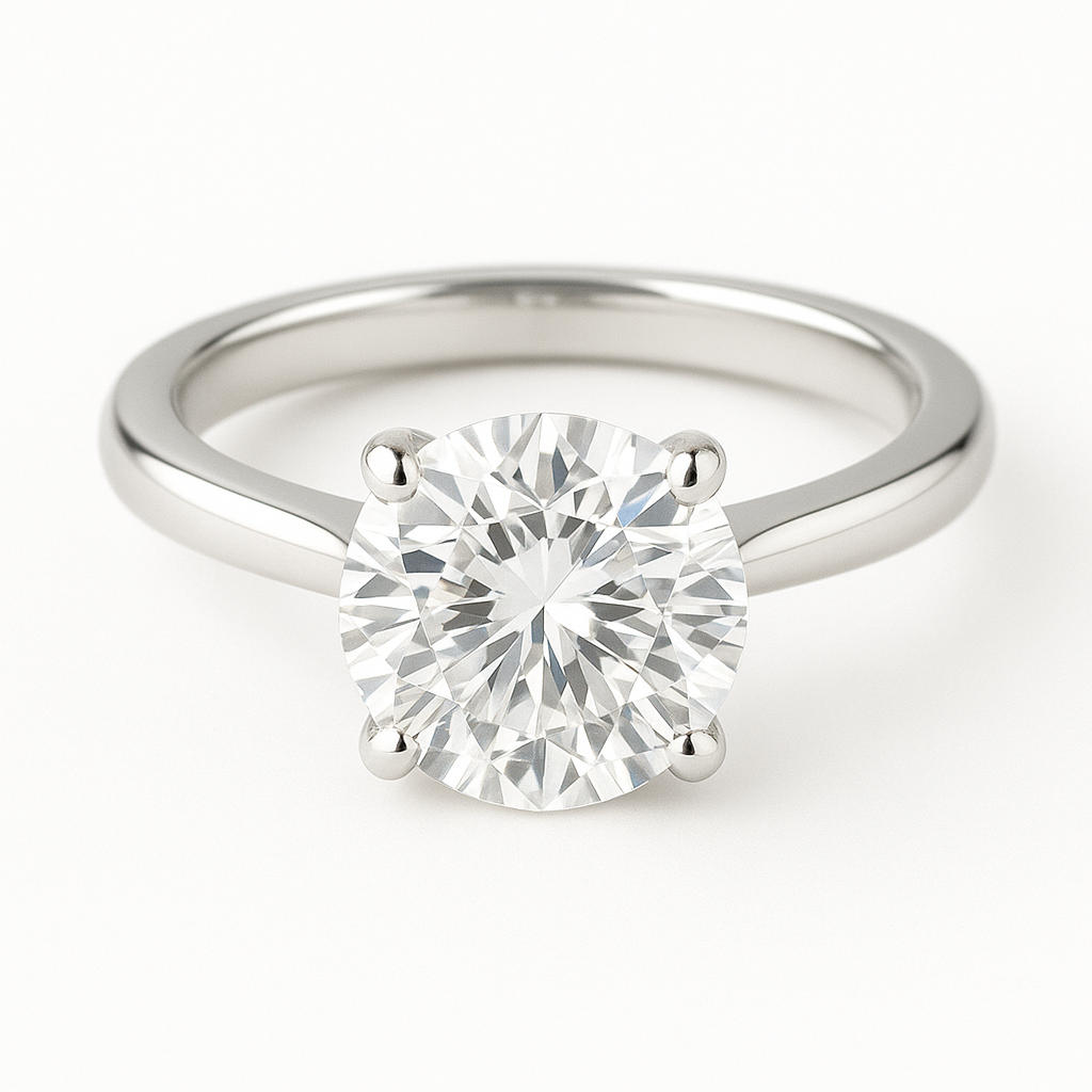 14k White Gold Single Solitaire Engagement Ring