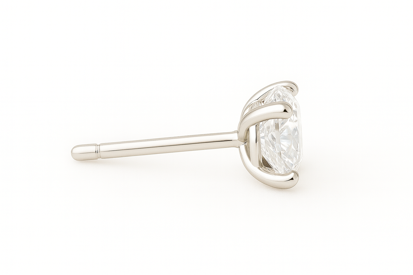 14k White Gold Diamond Stud Earrings