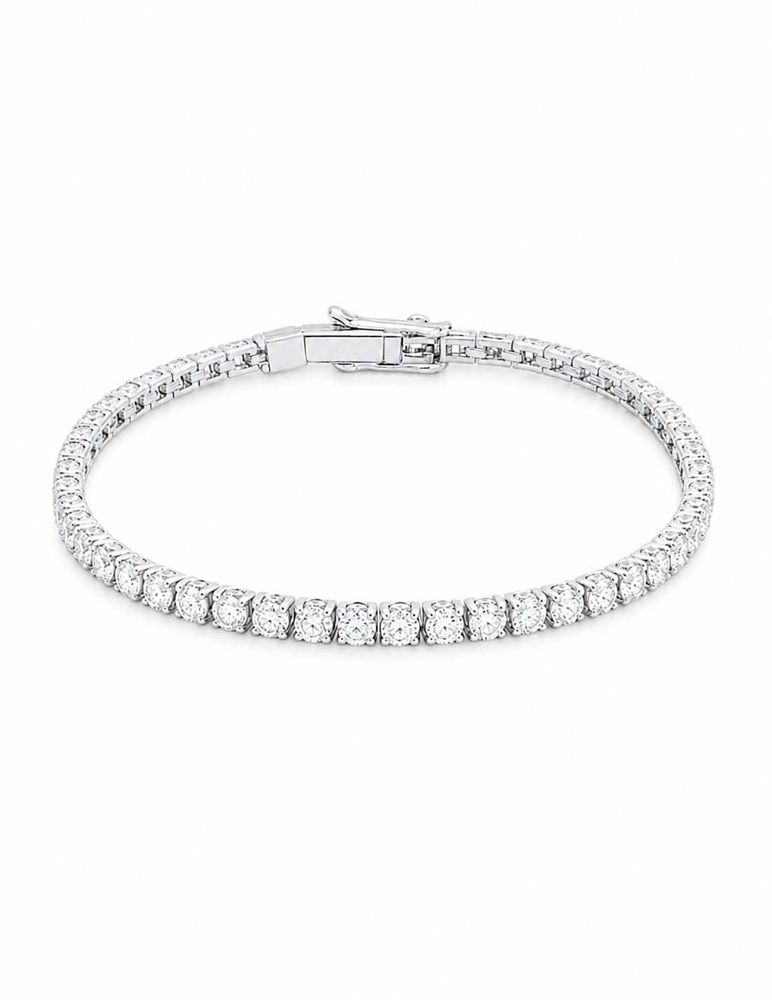 14k White Gold Tennis Bracelet 7.48 CT Round