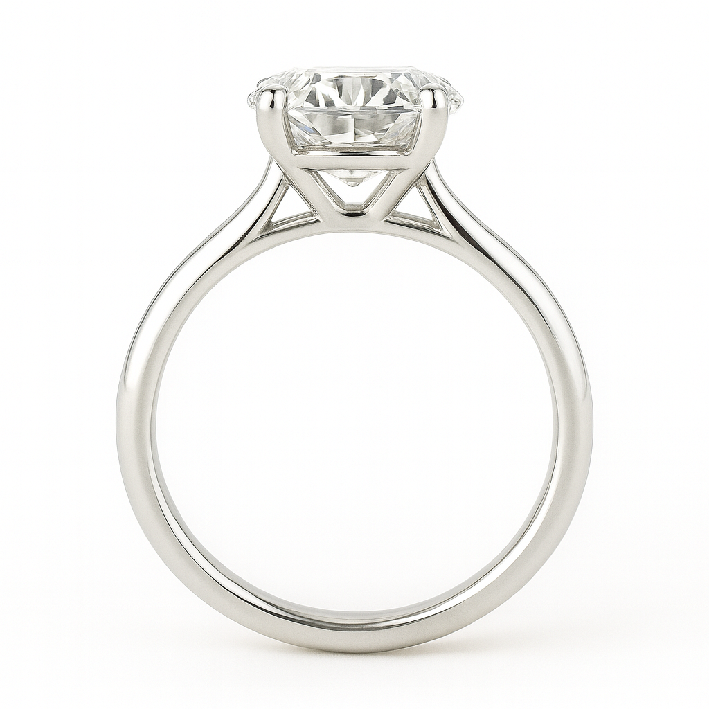 14k White Gold Single Solitaire Engagement Ring