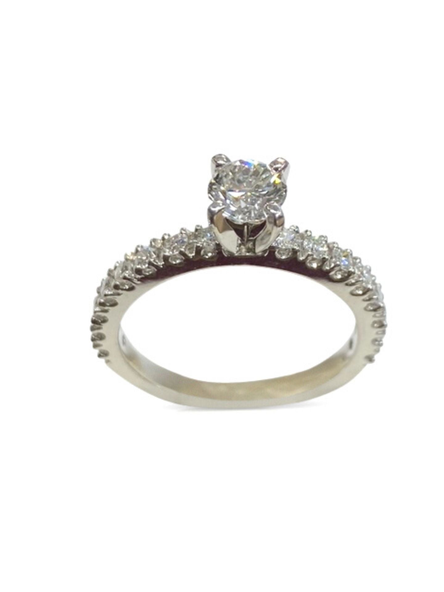 14k Solitaire Diamond Engagement Ring