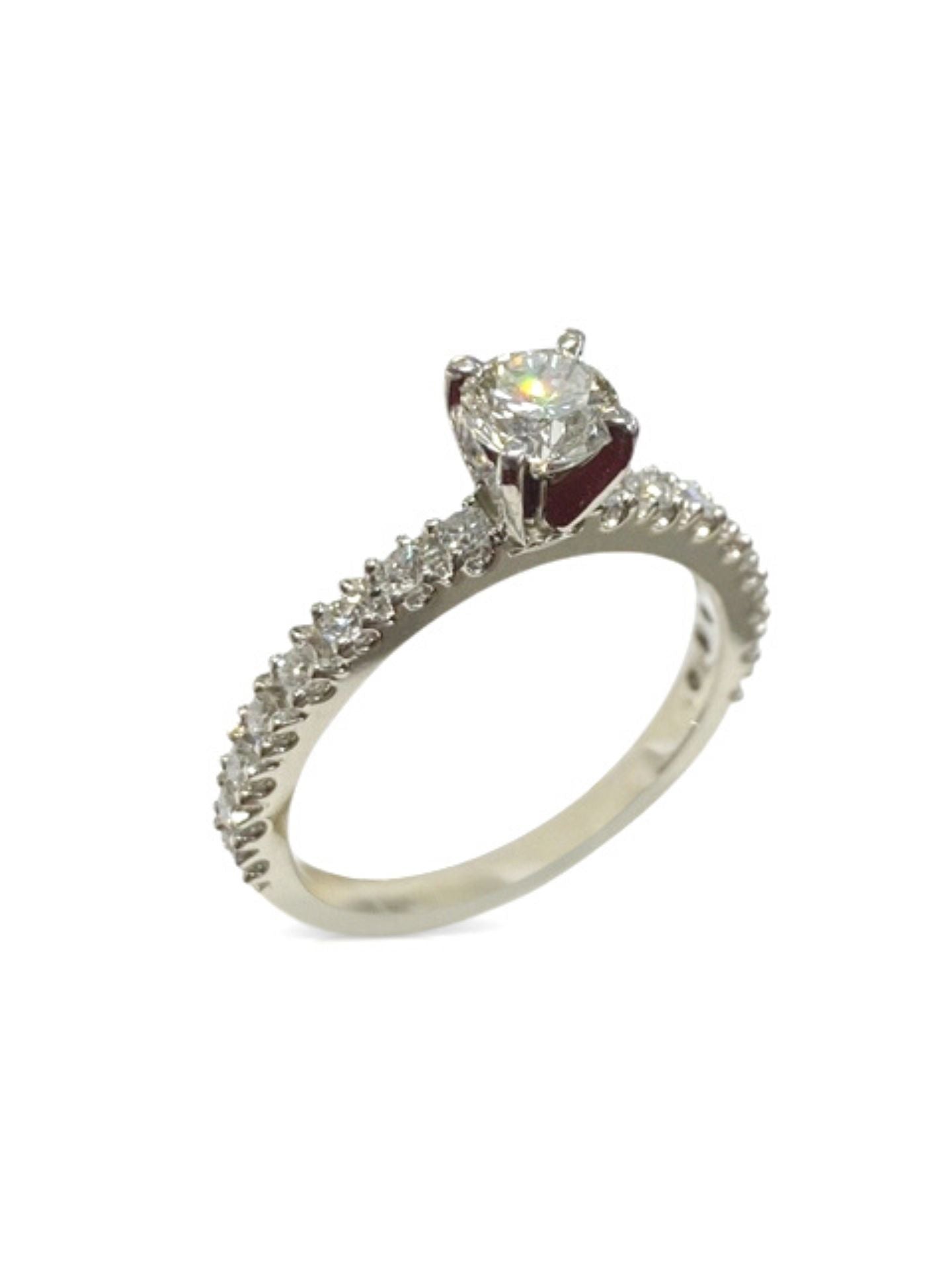 14k Solitaire Diamond Engagement Ring