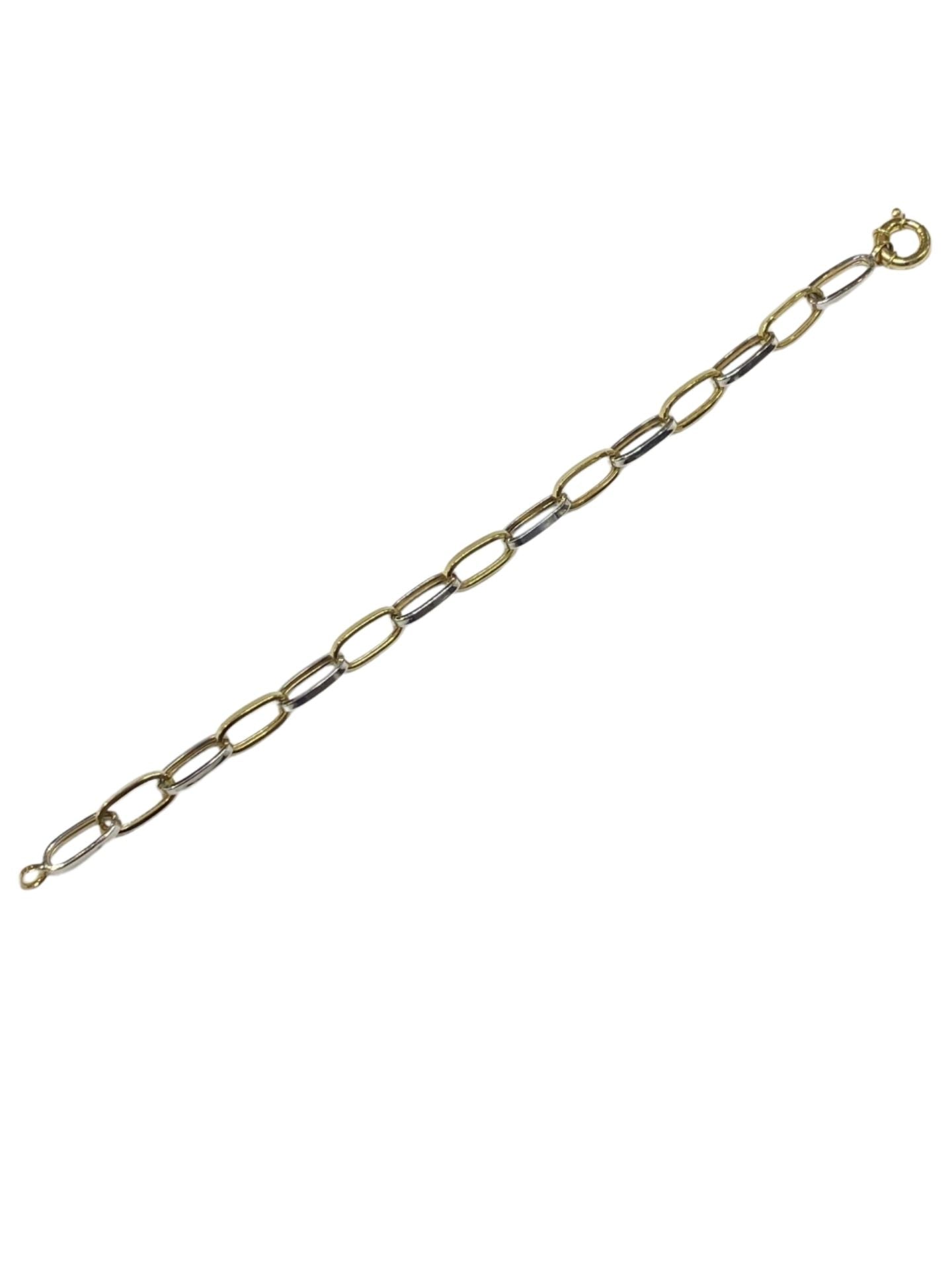 10k Round Two Tone Bracelet