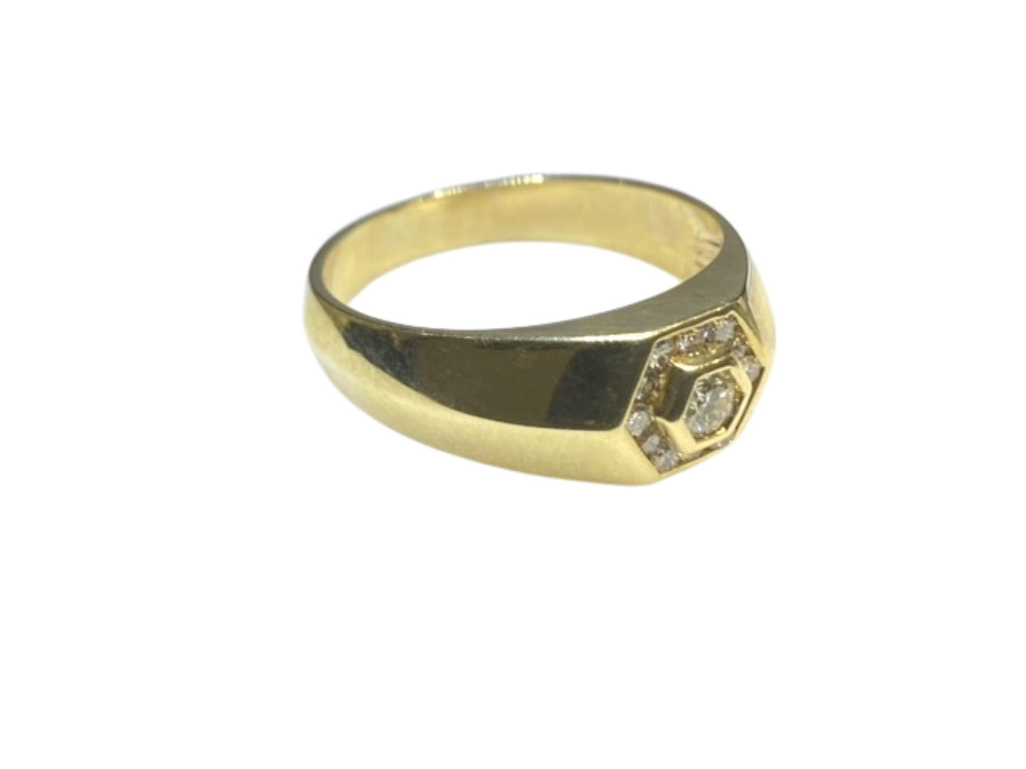 10k Yellow Gold Men's Diamond ring