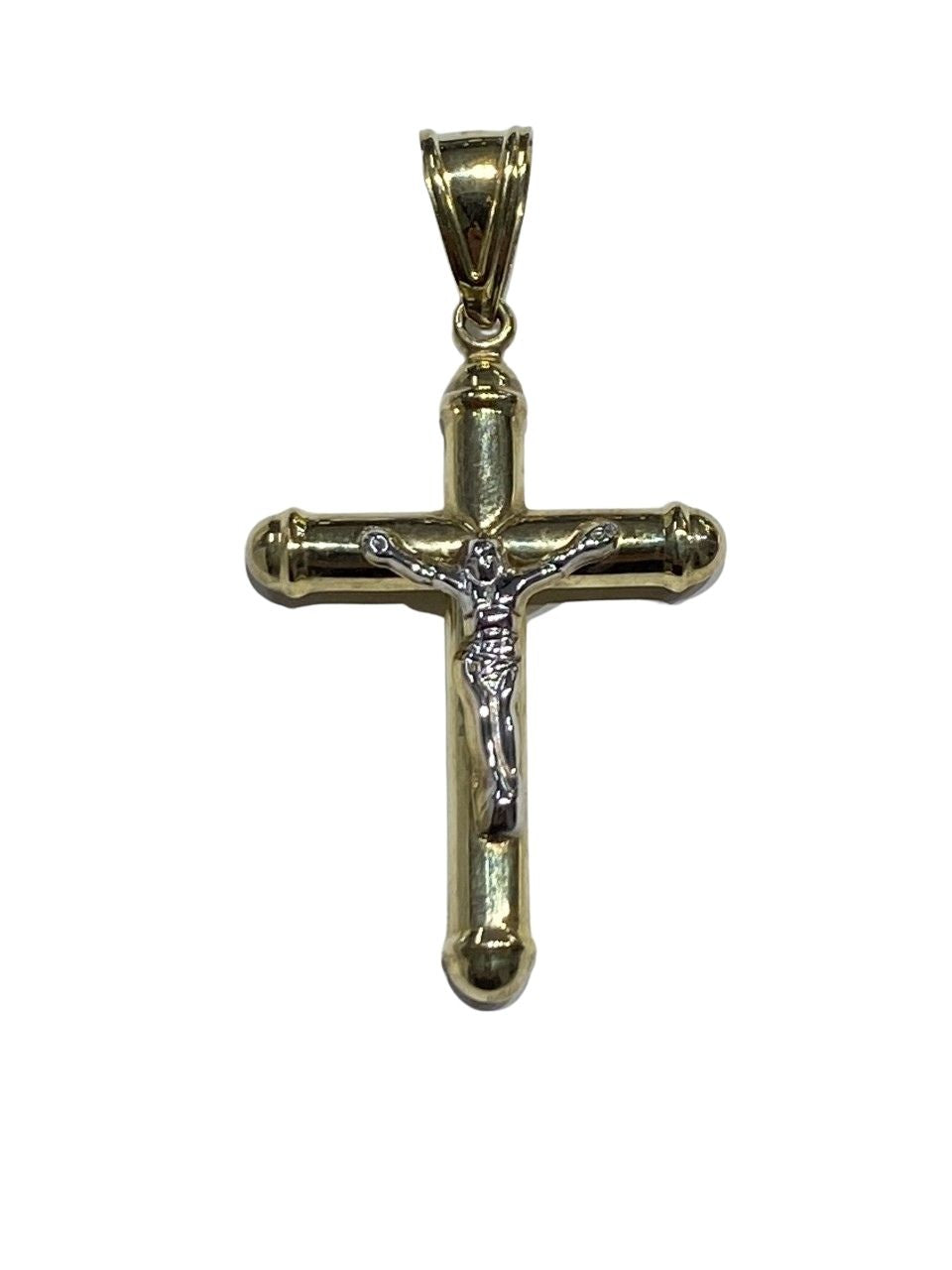 10k Two Tone Gold Cross