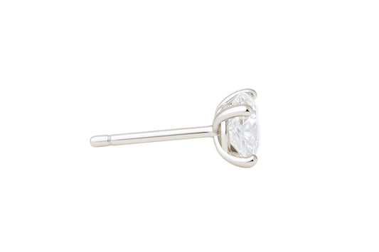 14k White Gold Diamond Stud Earrings