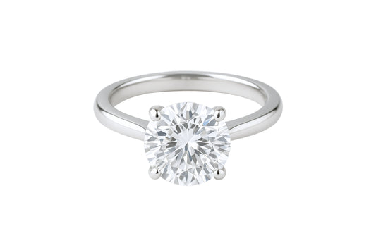 14k White Gold Single Solitaire Engagement Ring