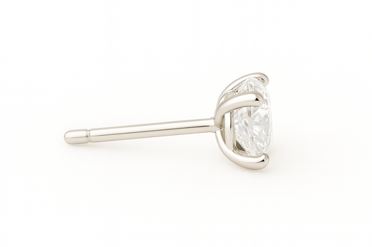 14k White Gold Diamond Stud Earrings