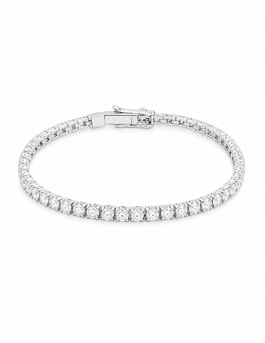 14k White Gold Tennis Bracelet 7.48 CT Round