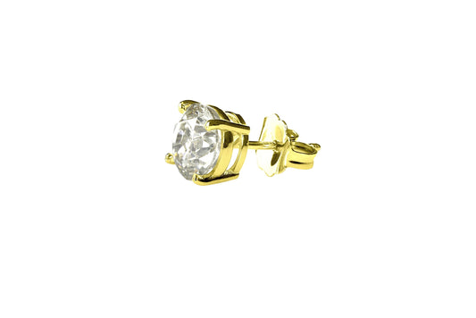 10k Yellow Gold Diamond Stud Earrings