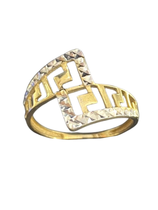 10k Two Tone Ladies Ring