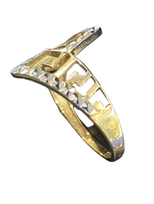 10k Two Tone Ladies Ring