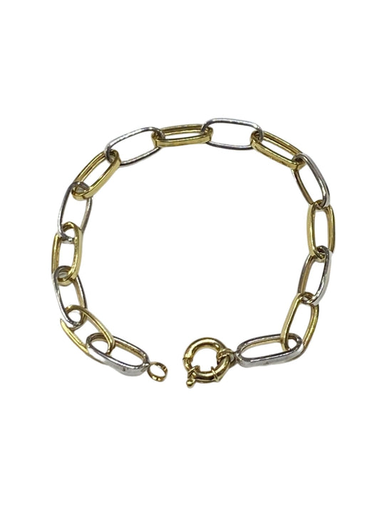 10k Round Two Tone Bracelet