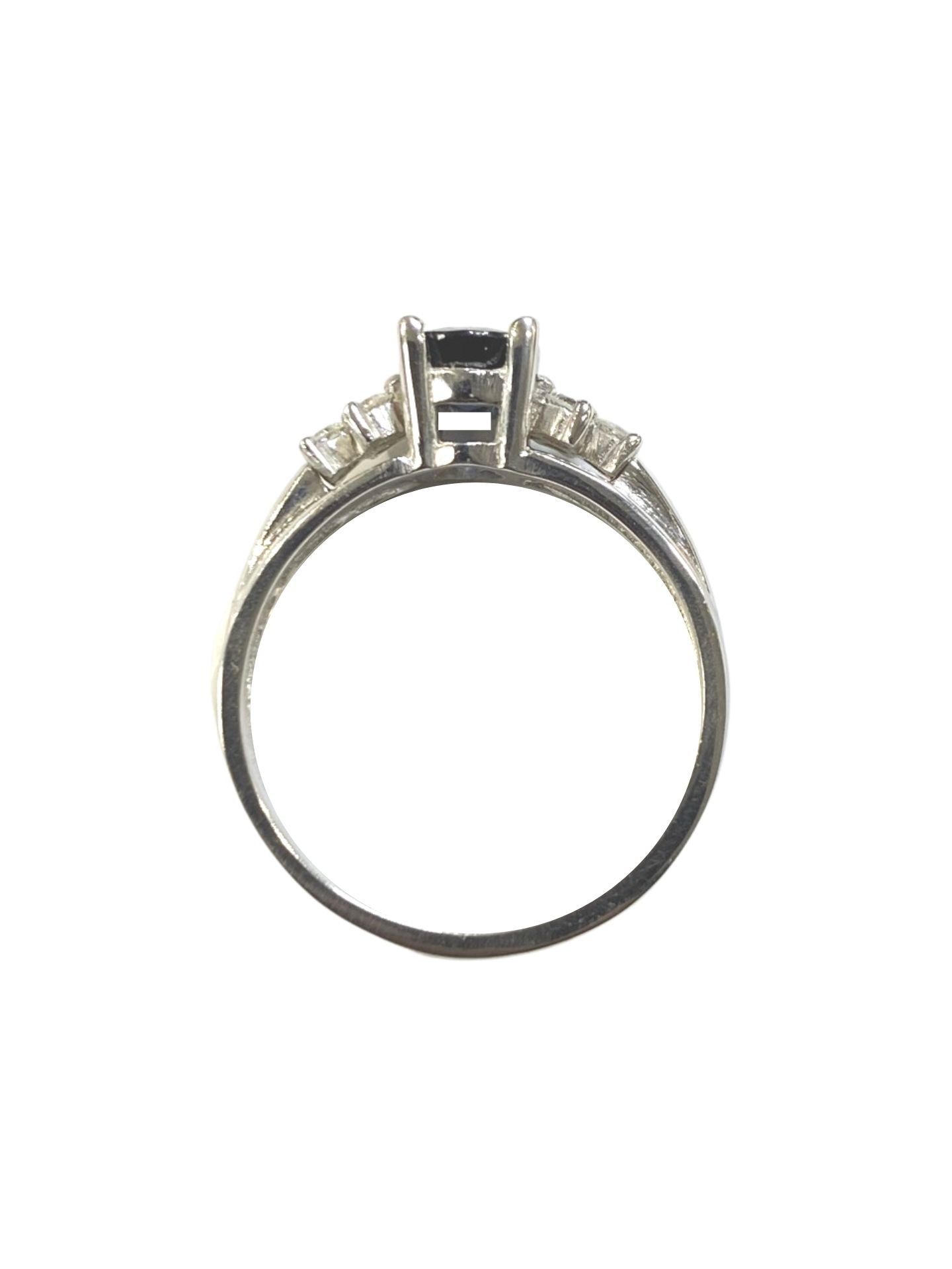 14k White Gold Genuine Sapphire Ring