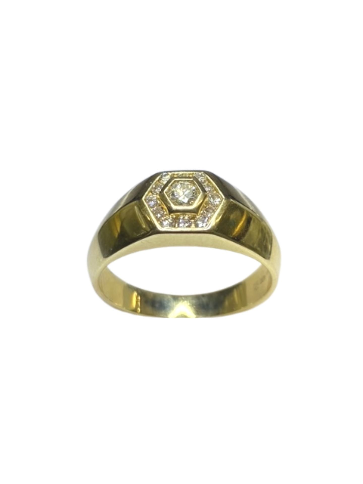 10k Yellow Gold Men's Diamond ring