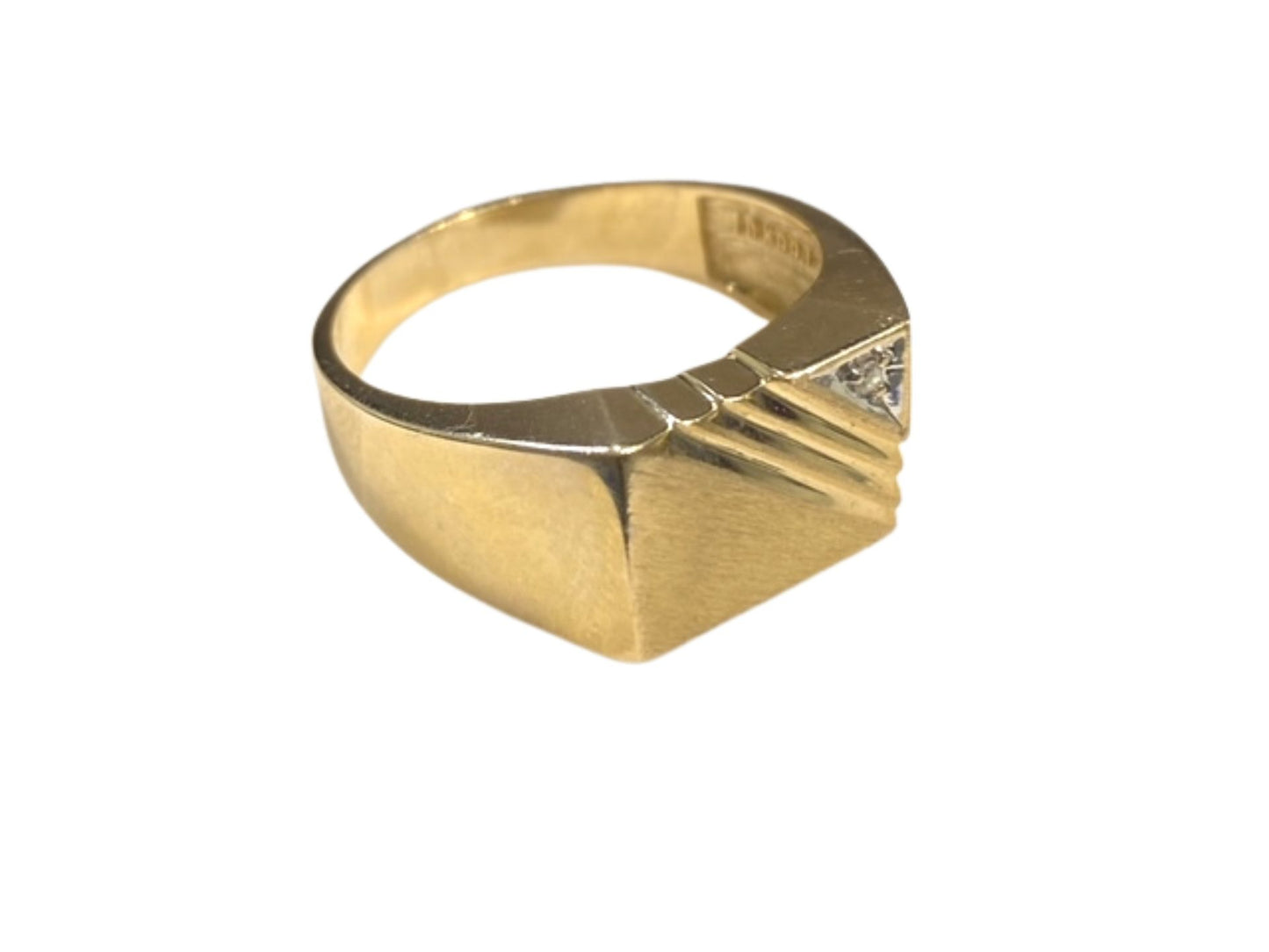 10k Yellow Gold Men's Diamond Ring