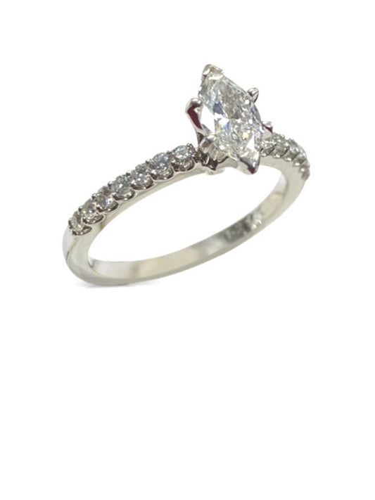 14k Marquise Cut Diamond Engagement Ring
